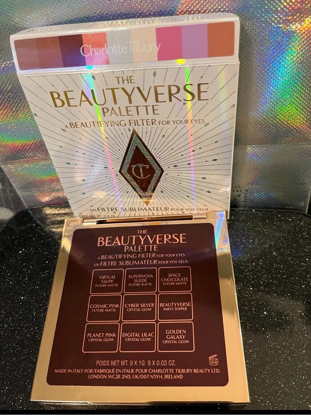 Charlotte Tilbury Pink, Lavender & Bronze 9‑Shade Eyeshadow Palette